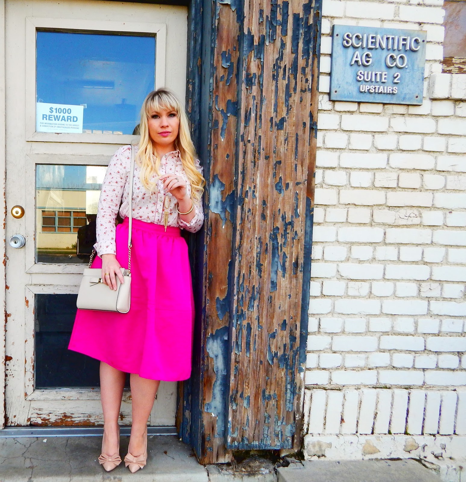 Feminine Bright Pink Skirt Outfit - Lizzie in Lace