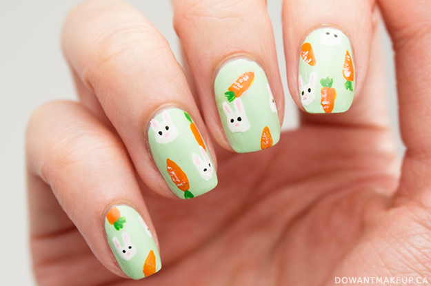 Spring/easter nails: bunnies and carrots | Do Want Makeup