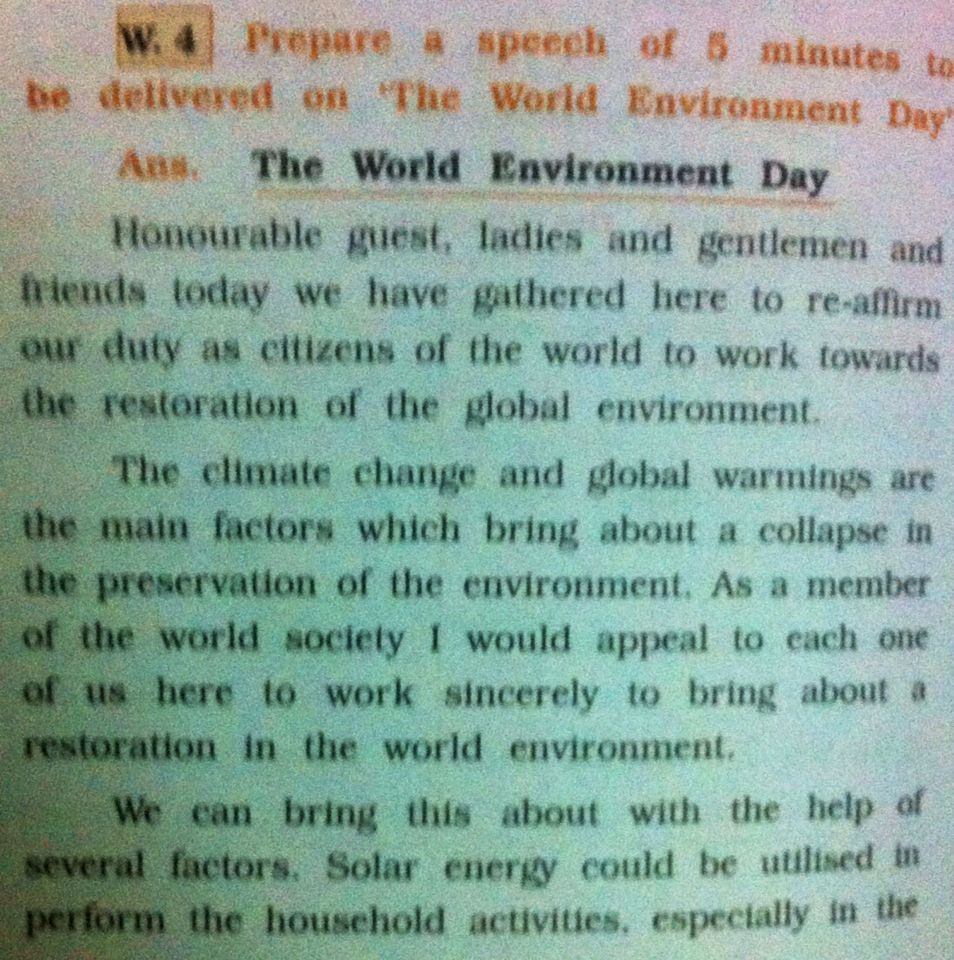 speech on environment conservation in english