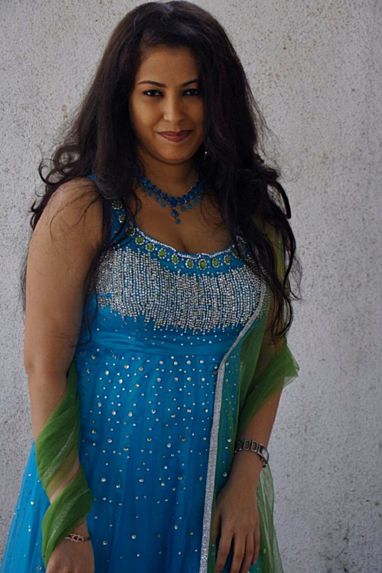 Anusha Hot Look In Blue Dress Stills