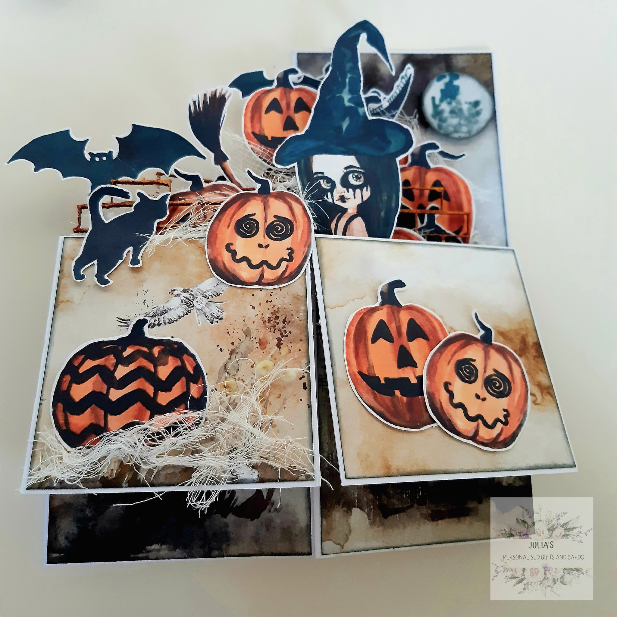 Julia's Personalised gifts and cards Halloweenowy pop up box