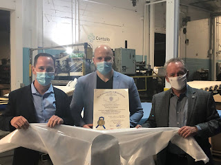 L to R, Mr. Bob Vozzella, (Chief Operating Officer) Mr. Peter Berzin (Chief Executive Officer) and Representative Jeffrey N. Roy L to R, Mr. Bob Vozzella, (Chief Operating Officer) Mr. Peter Berzin (Chief Executive Officer) and Representative Jeffrey N. Roy