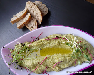 Hummus cu avocado si germeni la provocarea "Bucatarul curajos"