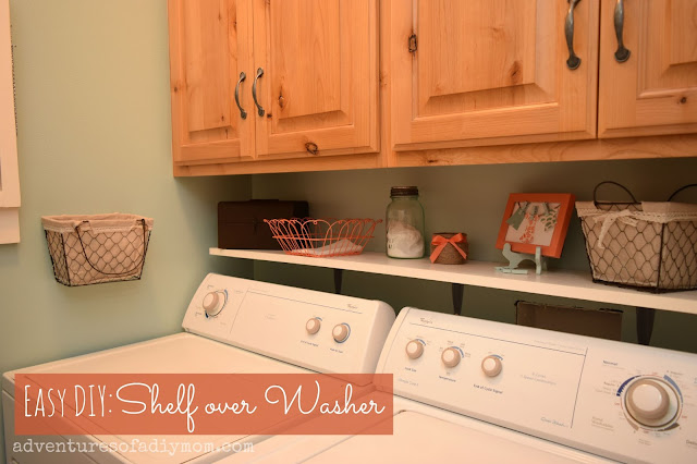 Easy DIY Shelf over the Washer