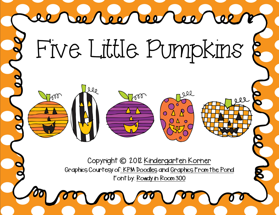 http://www.teacherspayteachers.com/Product/Five-Little-Pumpkins-Little-Reader-347634