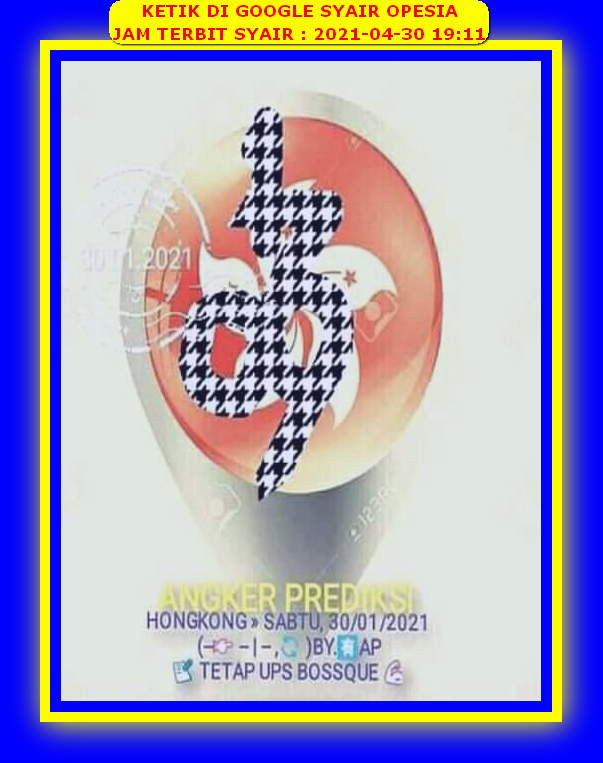 1 New Message Kode Syair Hongkong 30 April 2021 Forum Syair Togel Hongkong Singapura Sydney