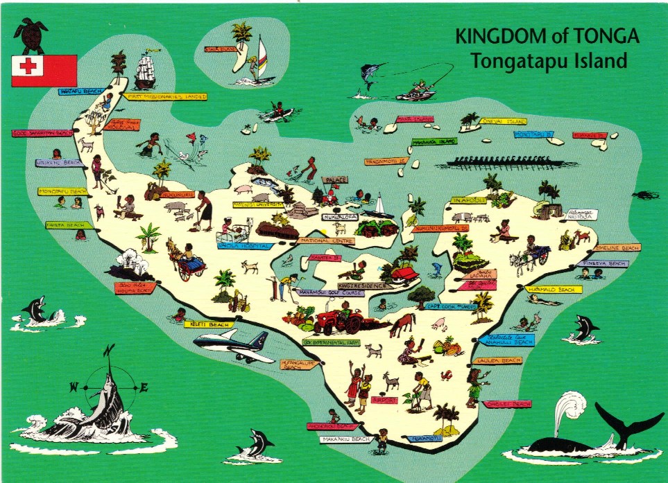 TONGA - GEOGRAPHICAL MAPS OF TONGA