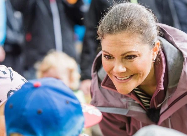 Crown Princess Victoria and Prince Daniel visited Västergötland. Crown Princess Victoria wore By Malene Birger Blouse