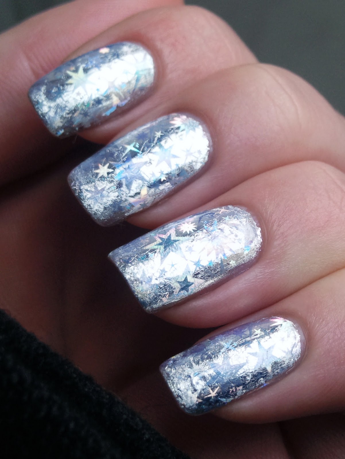 Spektor's Nails: Nail Art Foil: Silver Starburst