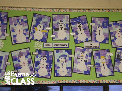 Snowman art activities for winter in Kindergarten