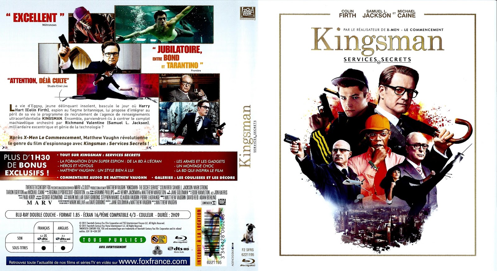 BLU-RAY JAQUETTES BLU-RAY: Kingsman : Services secrets