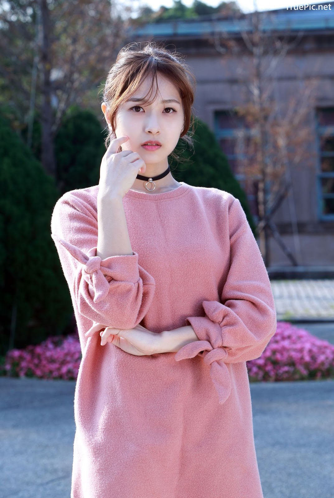 Image-Taiwanese-Model-郭思敏-Pure-And-Gorgeous-Girl-In-Pink-Sweater-Dress-TruePic.net- Picture-23