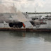 Embarcação japonesa pega fogo no Terminal Pesqueiro de Natal