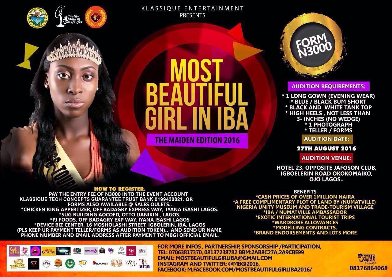 WELCOME TO VIBE INC BLOG.: UPDATE ON MOST BEAUTIFUL GIRL IN IBA 2016.
