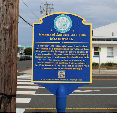 Boardwalk at Surf Avenue Historical Marker in North Wildwood New Jersey