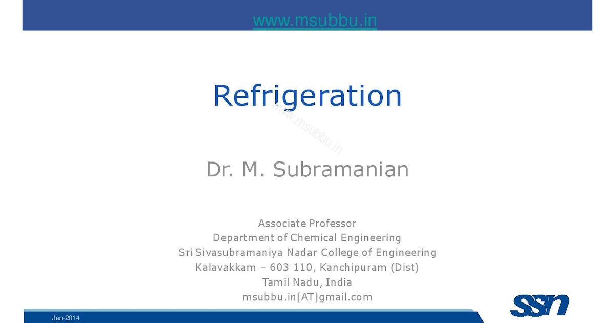 Lecture Note's On Refrigeration Cycle (PDF DOWNLOAD)