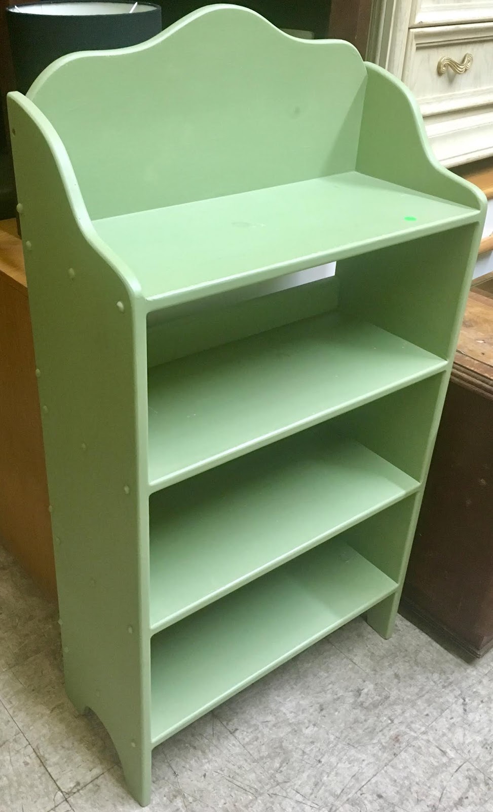 Uhuru Furniture & Collectibles Light Green 3 Shelf Bookcase 30 SOLD