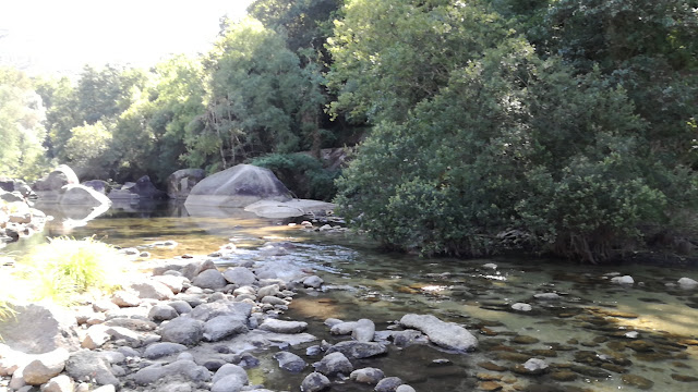 Pedras de granito no Rio Homem