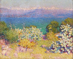 John Russell - In the morning, Alpes Maritimes from Antibes - Google Art Project [Public domain or Public domain], via Wikimedia Commons