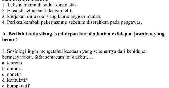 Kumpulan Soal Sosiologi Kelas X Semester 2 Belajar Saja Kumpulan Soal Sosiologi Kelas X Semester 2 Belajar Saja