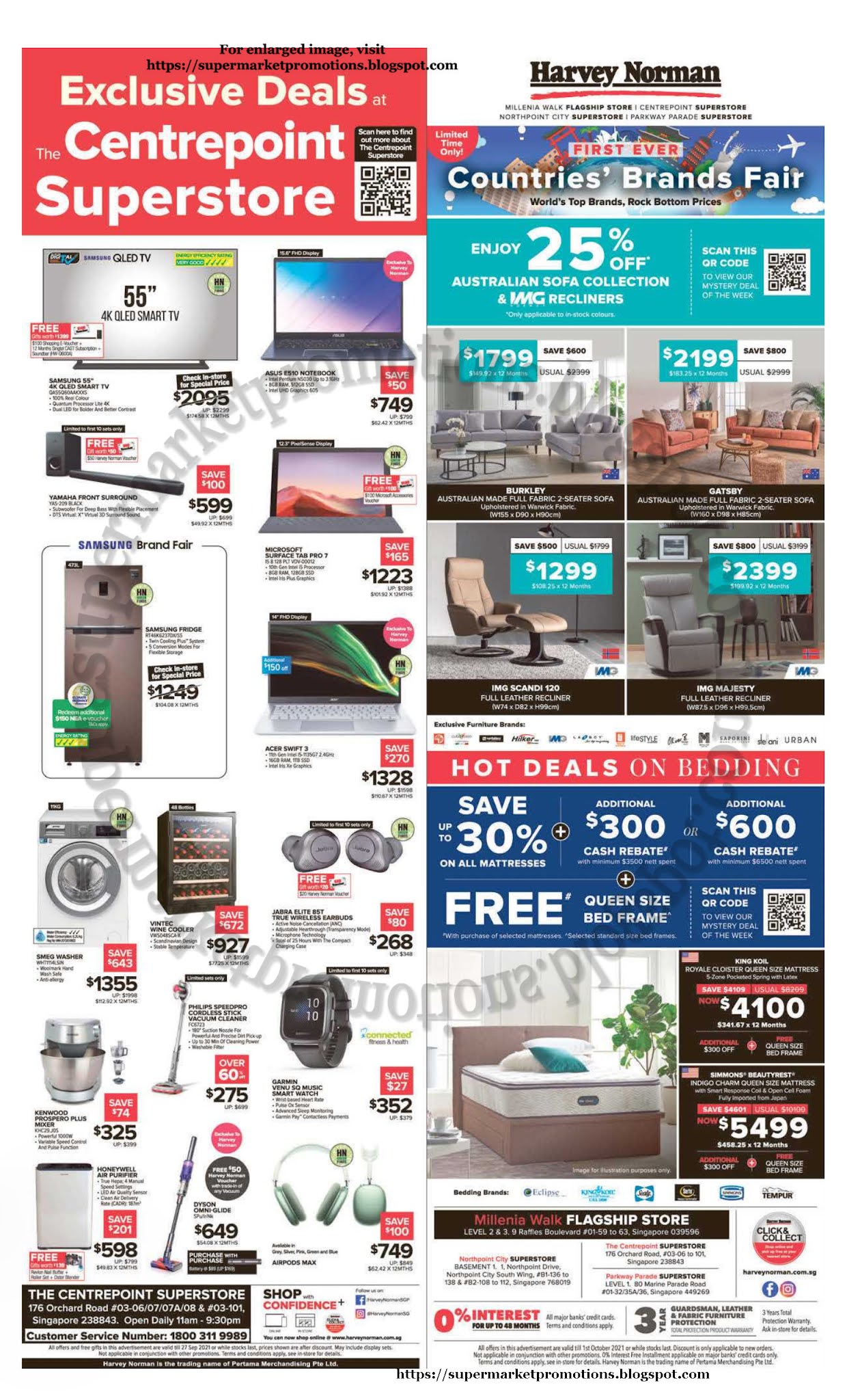 Harvey Norman The Centrepoint Exclusive Deals 25 September 2021 Supermarket Promotions