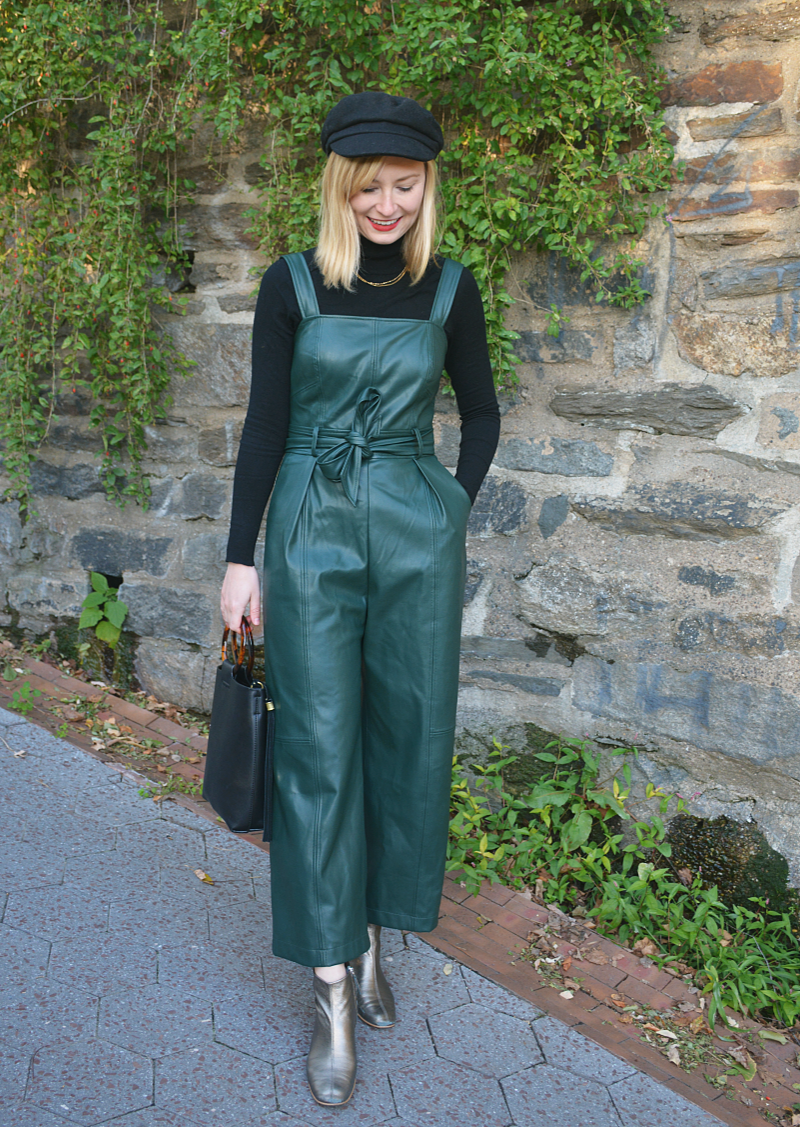 Styling a Leather Jumpsuit for Work to Happy Hour | Organized Mess