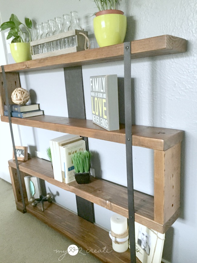 How to make a modern bookshelf using an easy to follow picture tutorial at MyLove2Create!