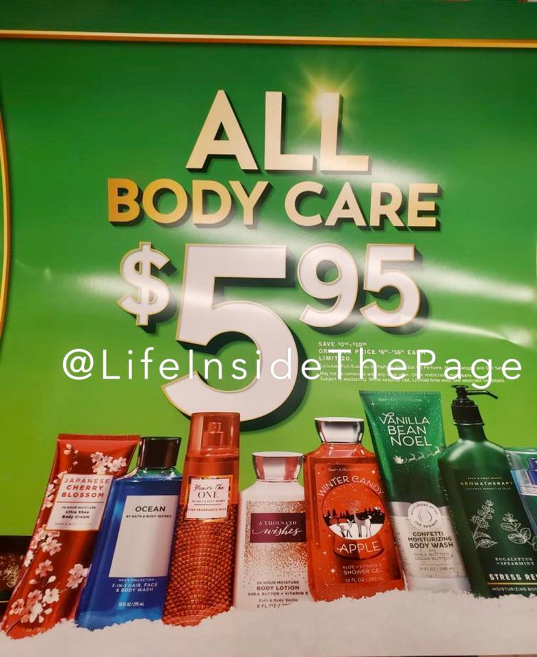 Life Inside the Page Bath & Body Works All Body Care Day Sale