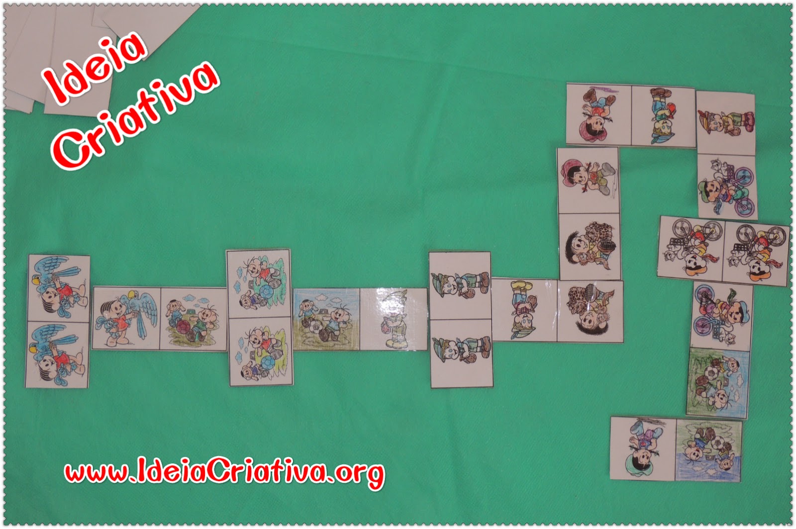 Jogo Domino com Figuras dos personagens Turma da Mônica