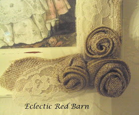 Eclectic Red Barn: Wired Burlap Ribbon Rosettes 