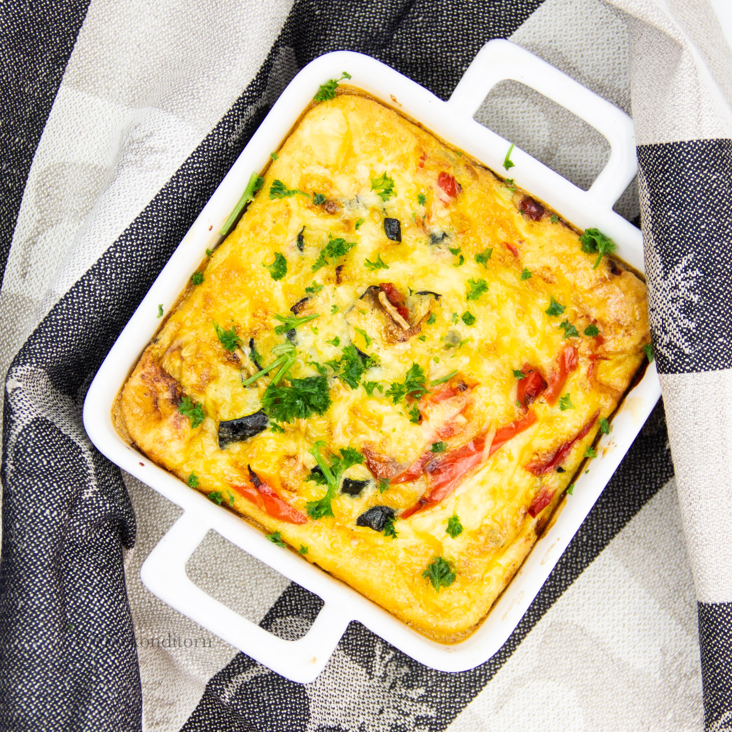 Oven Omelette with Roasted Vegetables