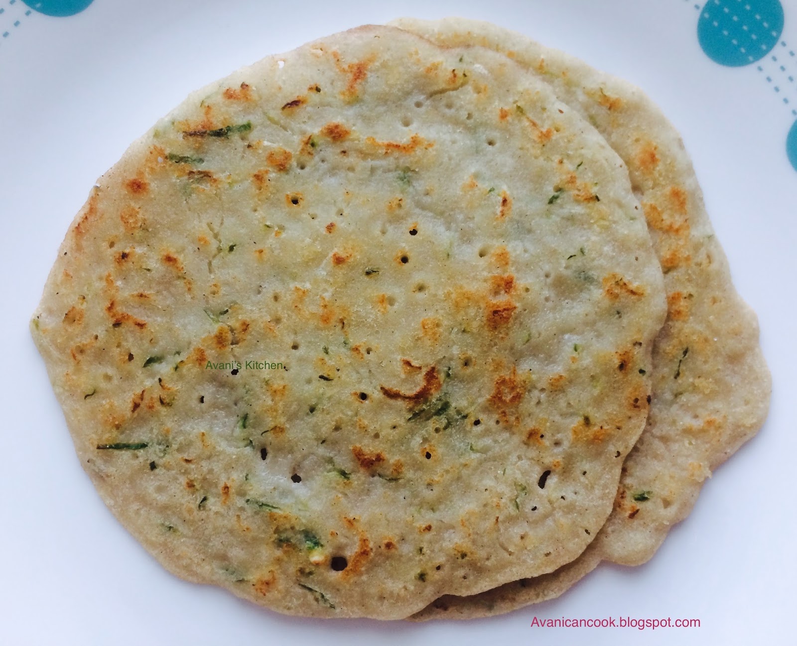 Avani's Kitchen Quick JowarRavaCucumber Pancakes