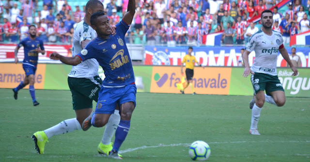 Bahia sai na frente, mas sofre empate do Palmeiras e amplia jejum no Brasileirão