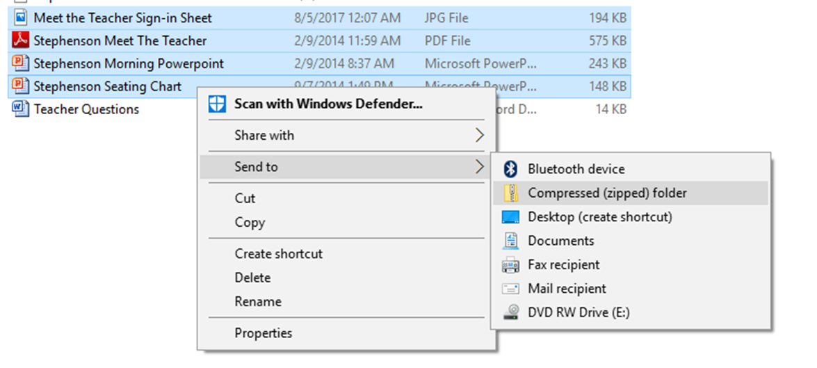 Passion For Teaching How to Zip a File Adding multiple documents