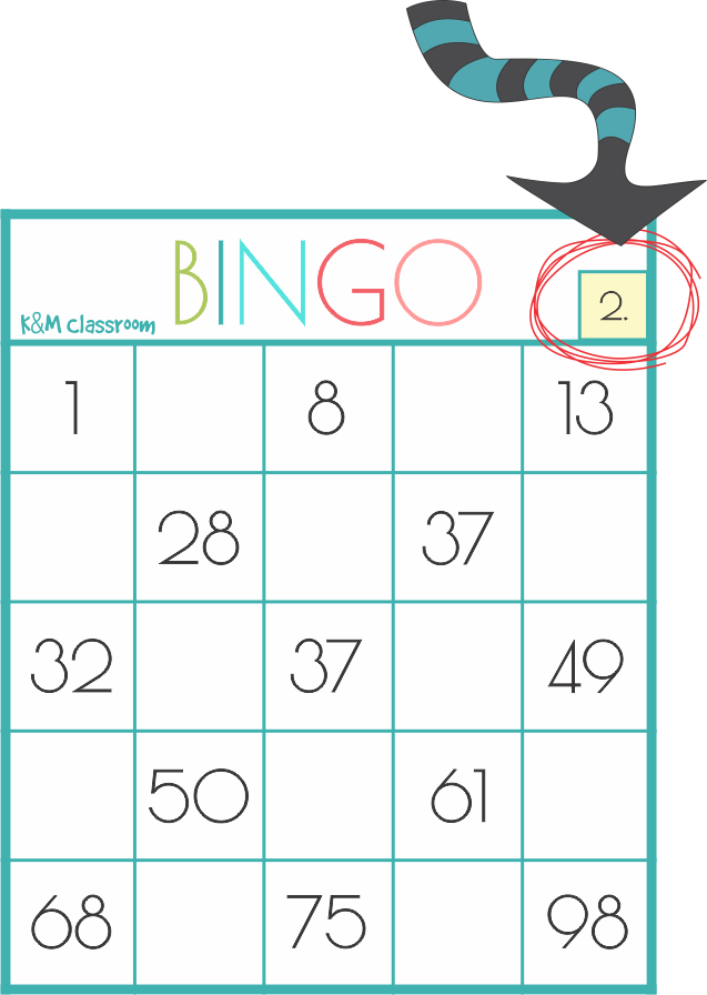 Km Classroom Bingo Numbers To 100