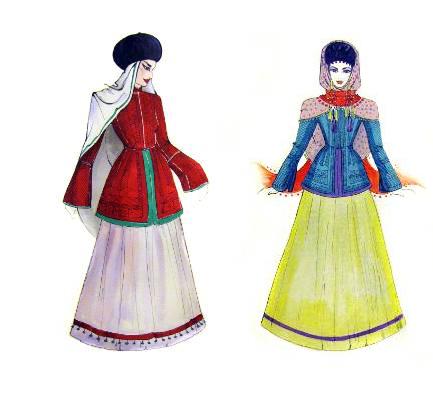 Какие особенности национального ногайского костюма характеризуют. Национальный костюм ногайцев рисунок. Традиционная одежда ногайцев. Народный костюм ногайцев. Национальная одежда ногайцев женская.