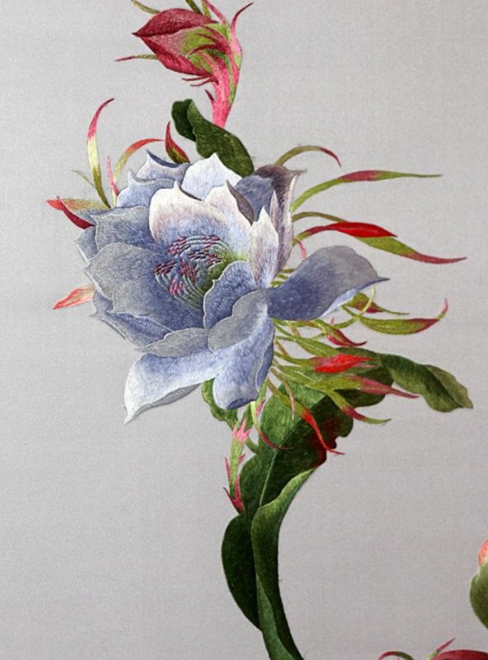 вьетнамская вышивка шелком. картина вышитая шелком. Dynasty пион. вышитые шелком. китайская вышивка гладью.