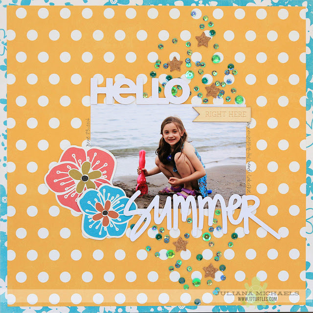 Hello Summer Scrapbook Page by Juliana Michaels
