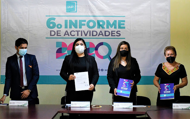 Recibe Congreso de Oaxaca informe anual del IAIP Recibe Congreso de Oaxaca informe anual del IAIP
