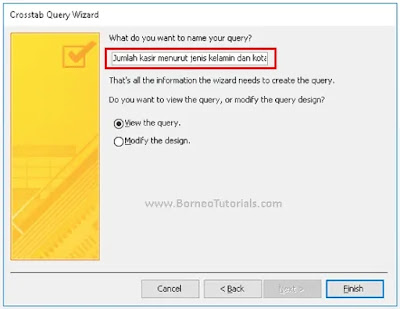 Cara Membuat Query Crosstab Menggunakan Wizard Access 2013 ...