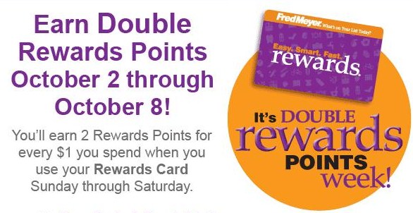 Savvy With Savings Fred Meyer double Reward Points Starting Sunday 