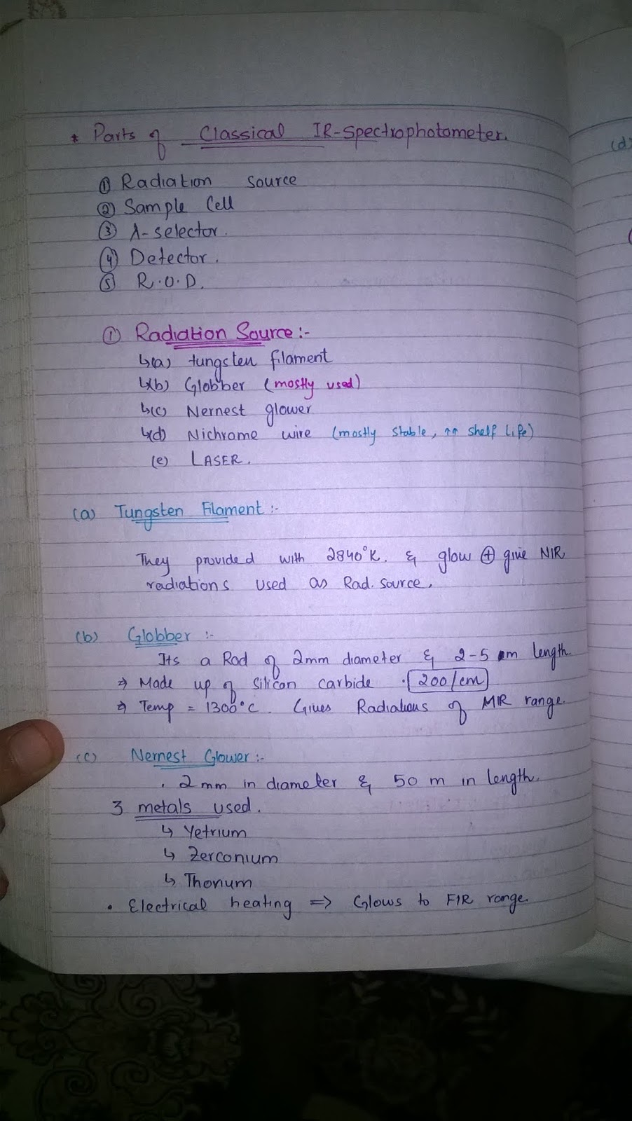 Sajid Majeed Lectures (PDF of Notes) IR Spectroscopy Instrumentation