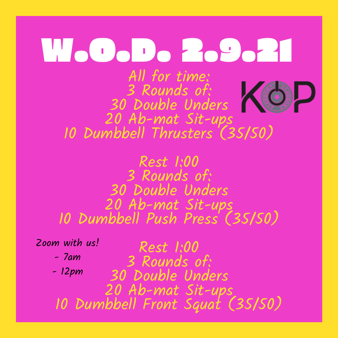 CrossFit KOP: W.O.D. 9.28.21