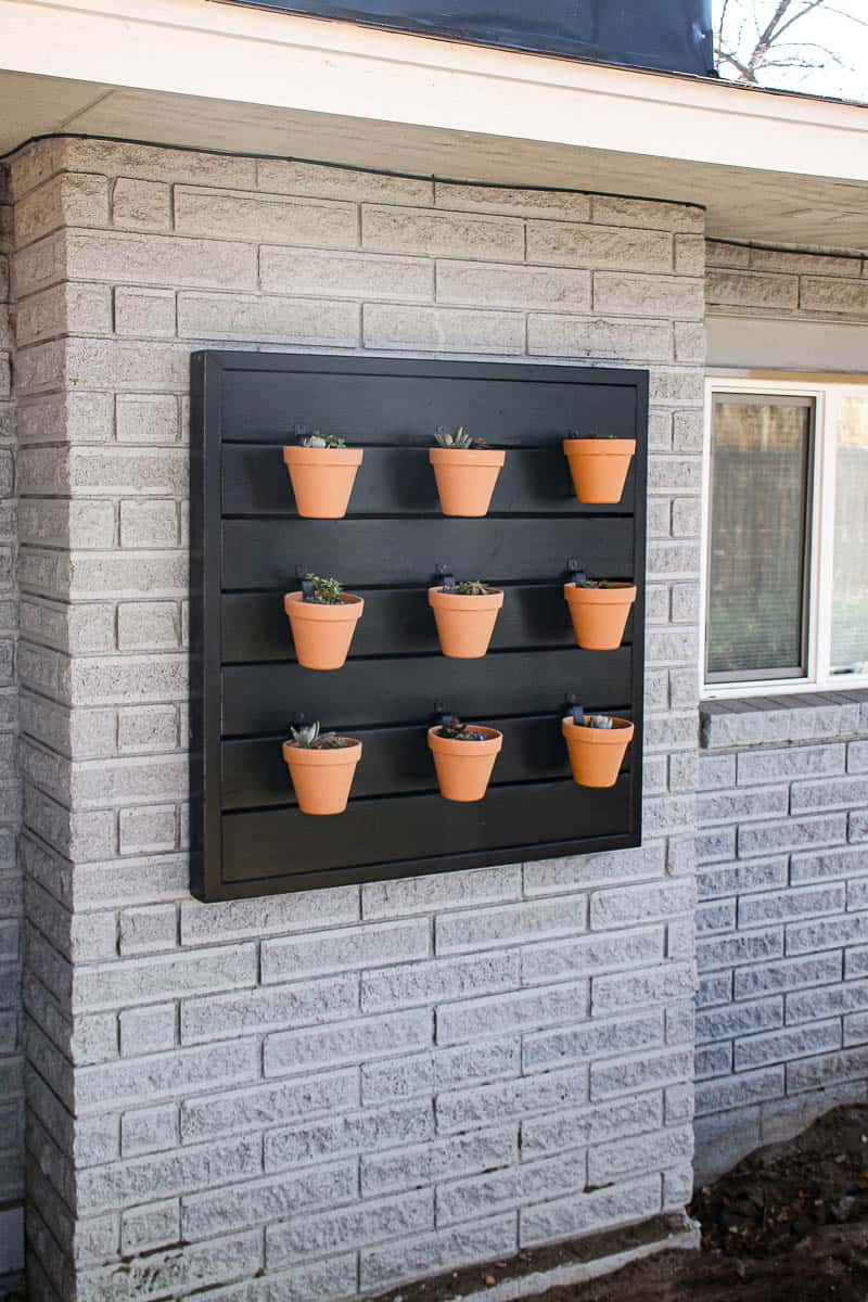 Modern planter wall outside