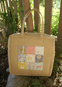 Linen & Cotton Mosaic Bag by Fabric Mutt