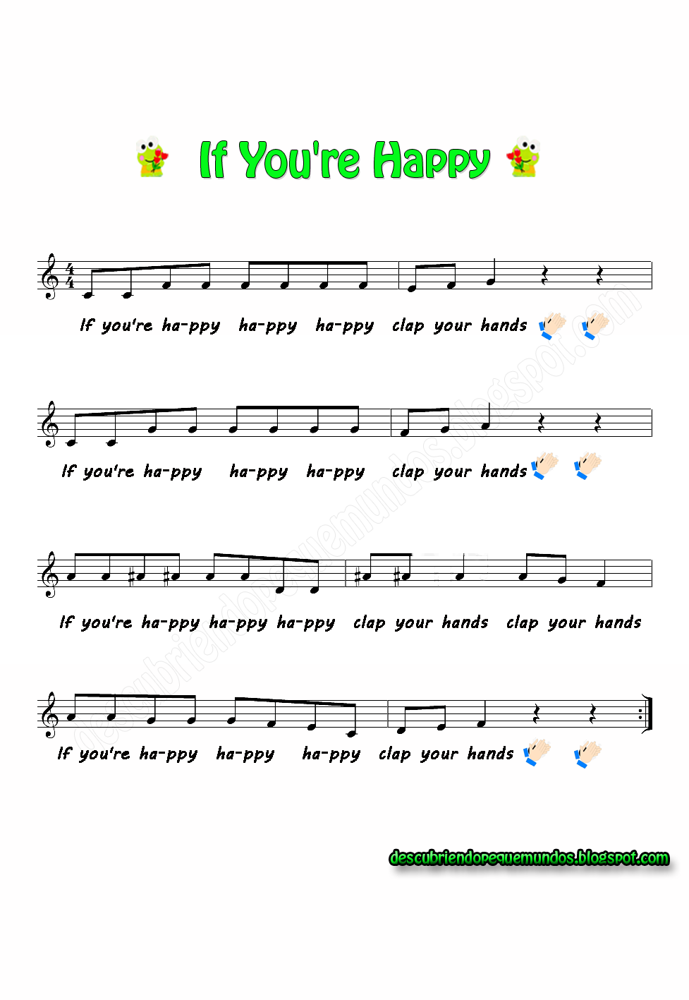 Descubriendo Pequemundos Las Emociones En Inglés Canción If You Re Happy