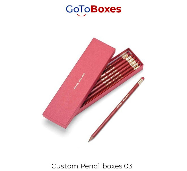 Get premium quality Custom Pencil Boxes of different designs and printing patterns at wholesale rates to attract the attention the customers at GoToBoxes.