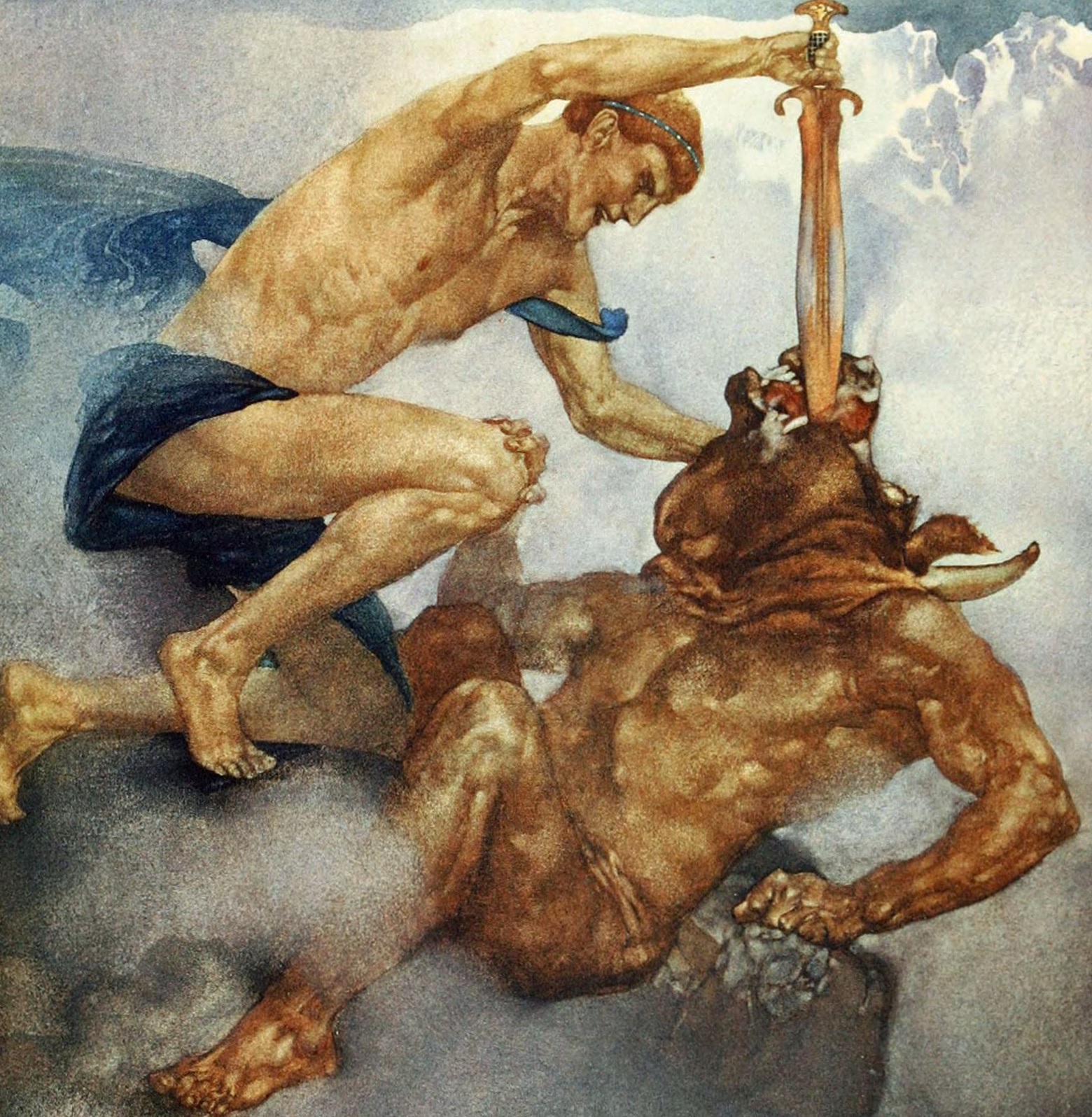 Тесей нить ариадны. Тесей картины. Тесей и минотавр миф. Древняя греция тесей и минотавр. Тесей картины.