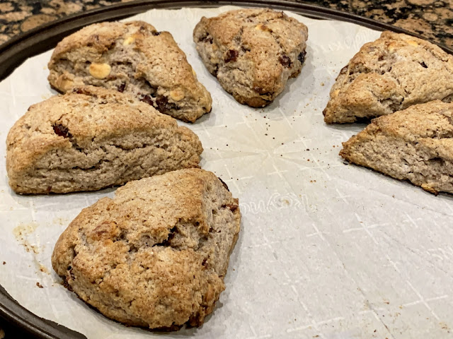 Finger Miller, Almond flour, Scones, Craisins, White Baking Chips