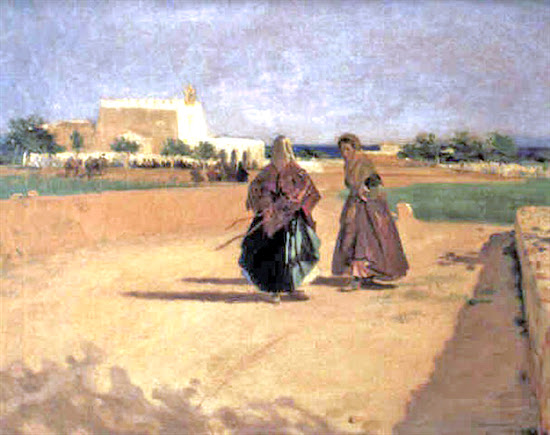 Iglesia del pilar de la Mila Formentera, Laureano Barrau Buñol, Pintor Catalán, Pintor español, Cuadros de Laureano Barrau Buñol, Barrau Buñol, Laureano Barrau